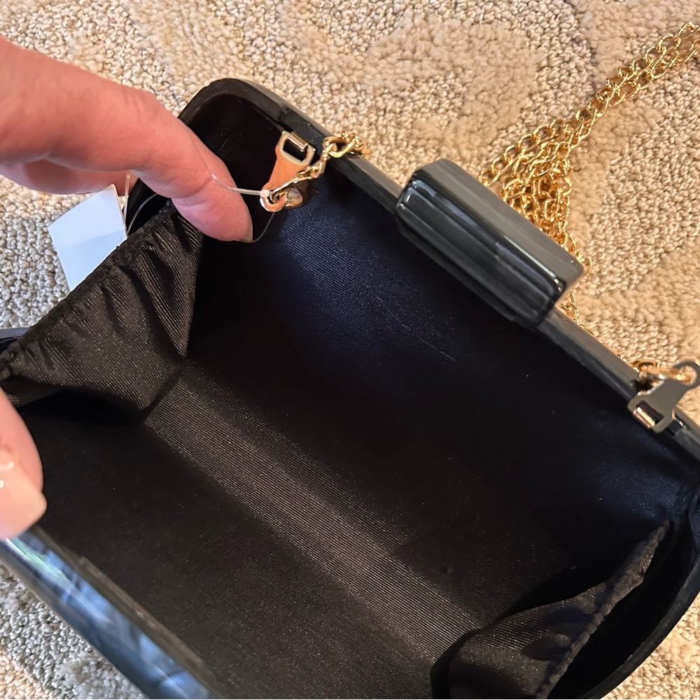 Black and Gray Marbled Clutch - Picture 3 of 5